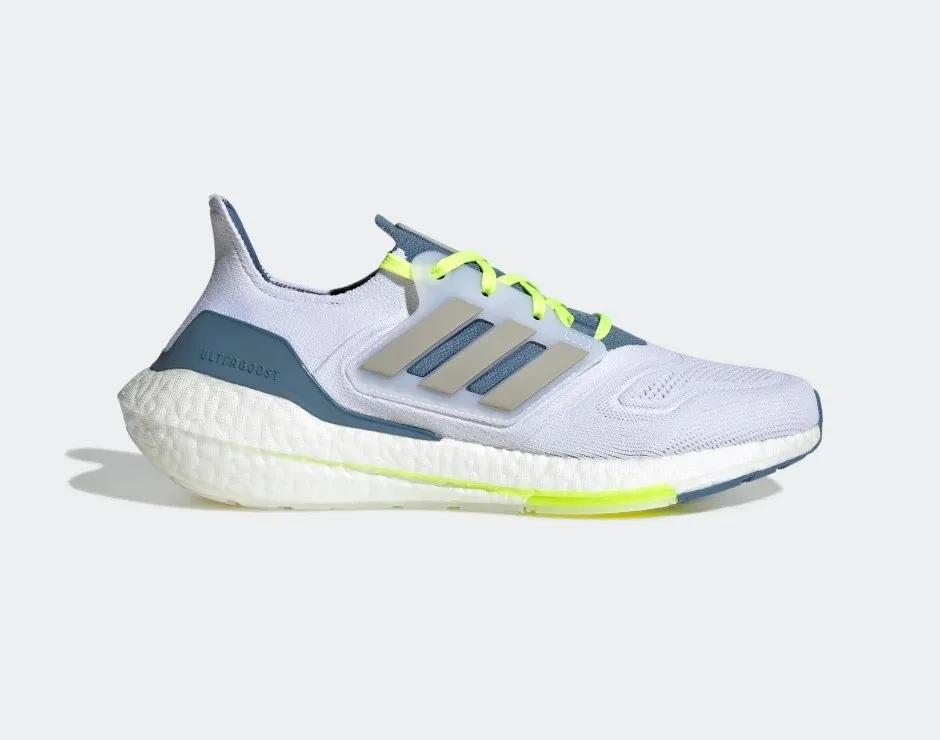 Adidas Ultraboost 22 Cloud White Linen Green Metal Grey GX5912