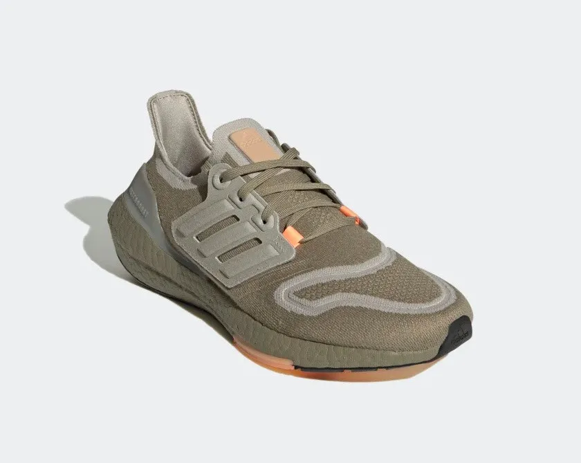 Adidas UltraBoost 22 Orbit Green Metal Grey Beam Orange GX9140