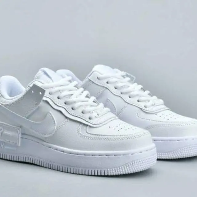 AUTHENTIC NIKE AIR FORCE 1 Shadow Triple White CI0919 10...