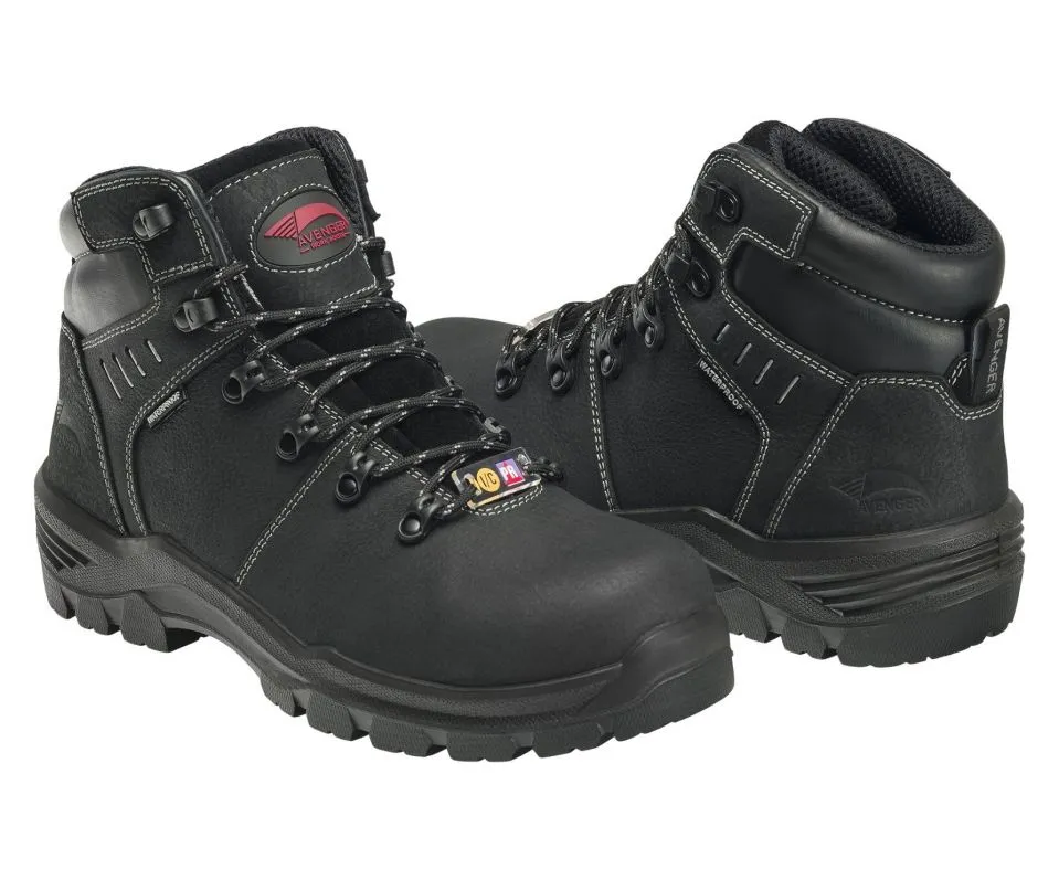 Avenger 7400 Foundation 6" Waterproof Carbon Nanofiber Toe Boot - Black