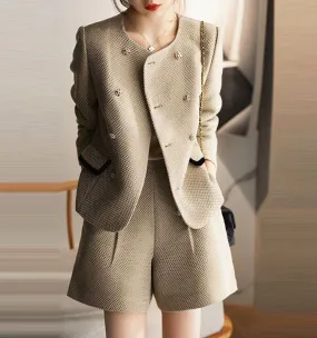 Big brand cut label discount clearance counter authentic women's French socialite tweed jacket two-piece set autumn and winter