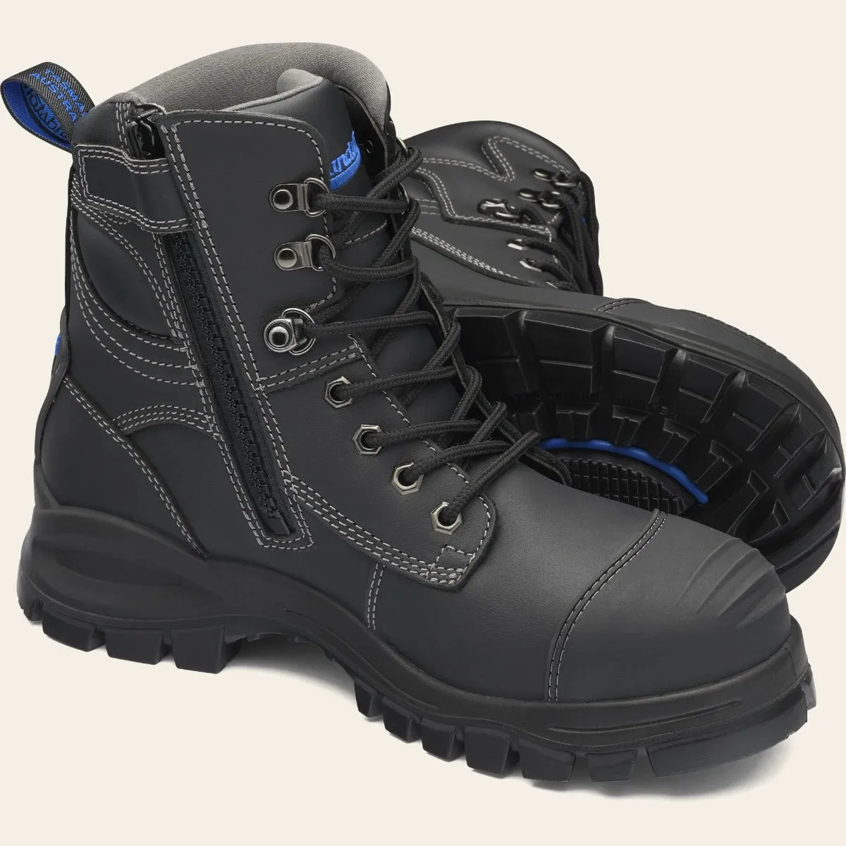 Blundstone 997 Black Zip Side 150mm Ankle Safety Boot