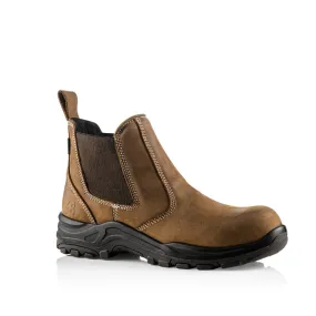 Buckler Nubuckz DEALERZ S3 Brown Lightweight Waterproof Safety Dealer Boot