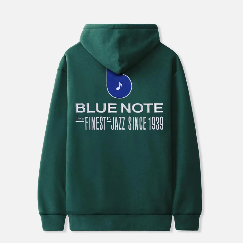 Butter Goods - Blue Note Finest Logo Pullover Hooded Sweatshirt - Forest