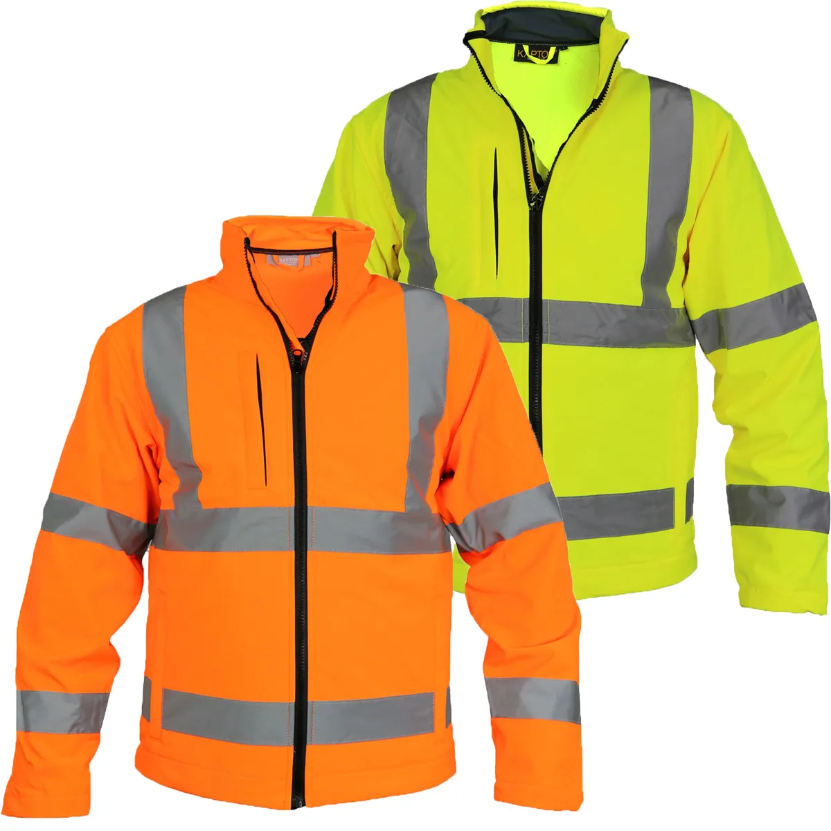 Buy High Visibility Softshell Jacket with Full zip Front Fastening Sizes S- 5XL Hi Vis Viz Reflective Workwear - Fast UK Deliver