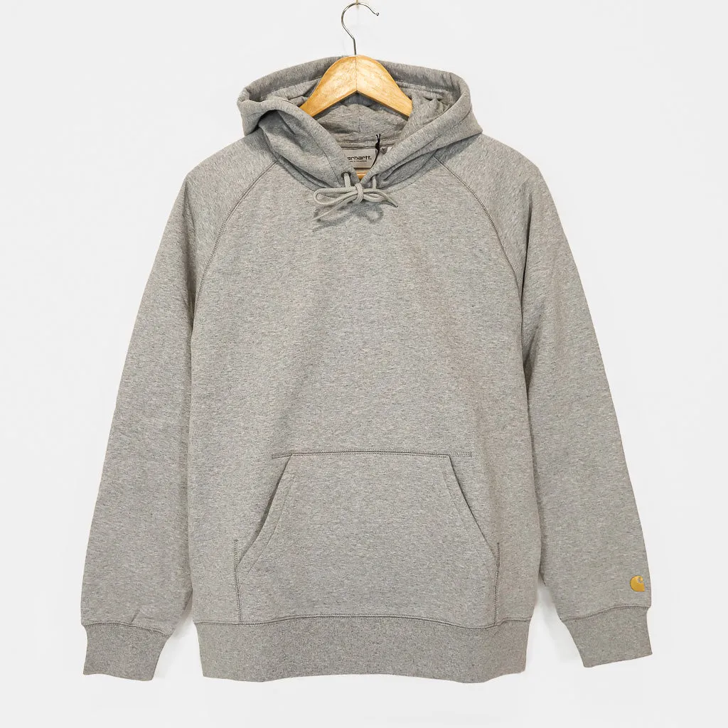 Carhartt WIP - Chase Pullover Hooded Sweatshirt - Grey Heather / Gold