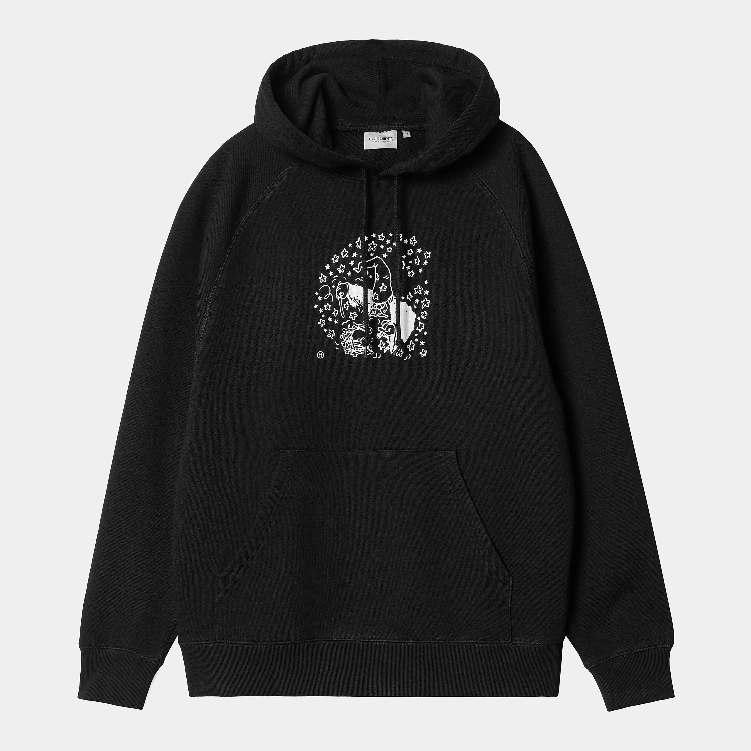 Carhartt WIP - Hocus Pocus Pullover Hooded Sweatshirt - Black / White