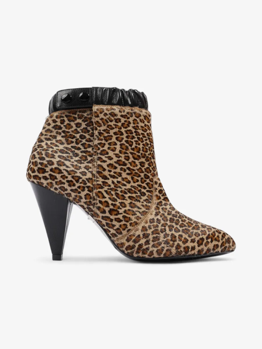 Celine Ankle Boot Leopard Pony Hair EU 36 UK 3