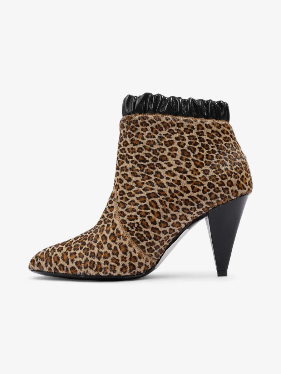 Celine Ankle Boot Leopard Pony Hair EU 36 UK 3