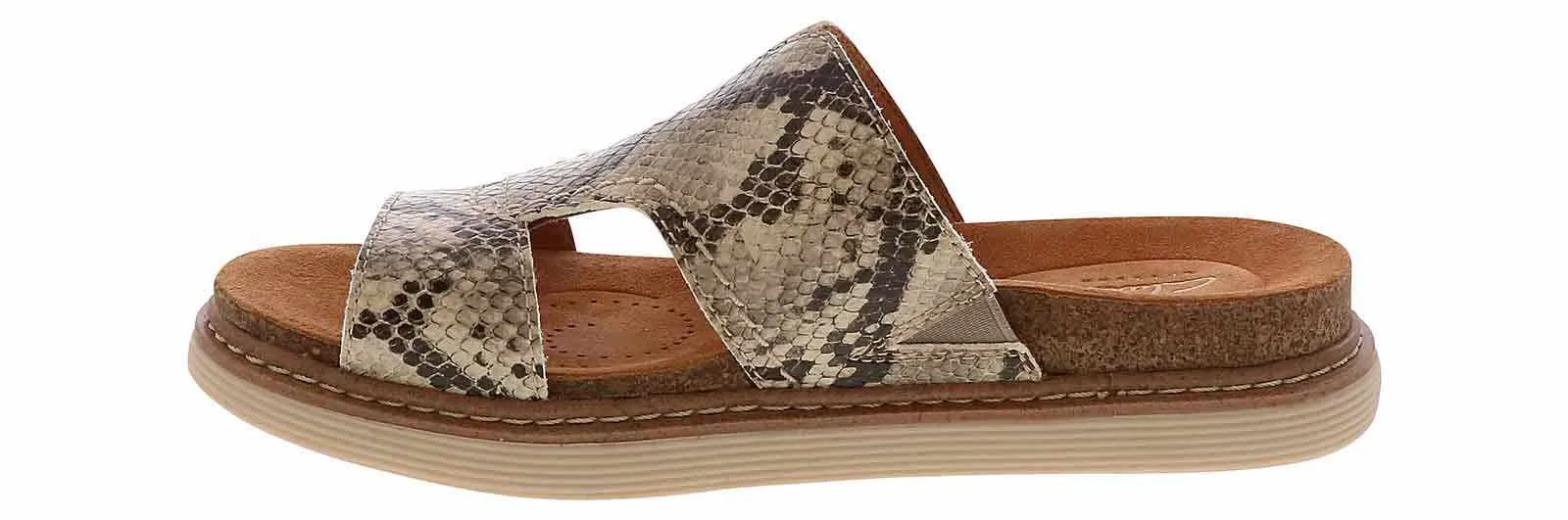 Clarks Arwell Walk H Band Snake Print Women's Footbed Slide