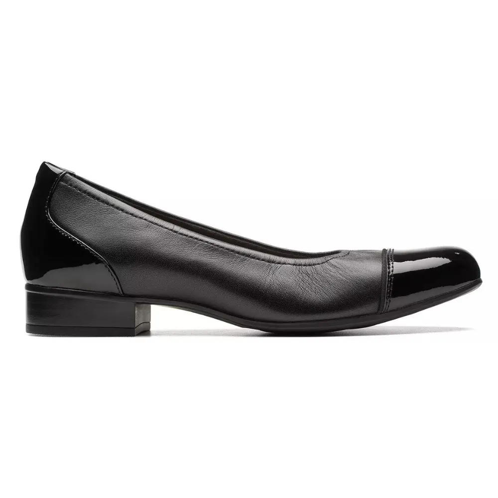 Clarks Juliet Step Black Leather Slip-On (Women's)