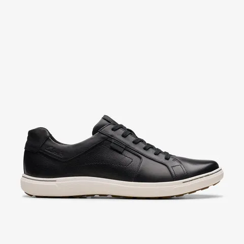 Clarks Mens Mapstone Lace - Black Leather