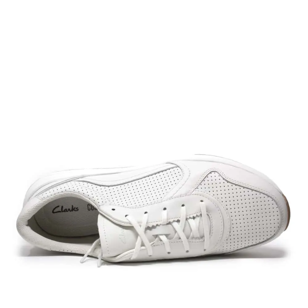 Clarks Sift Speed White Leather