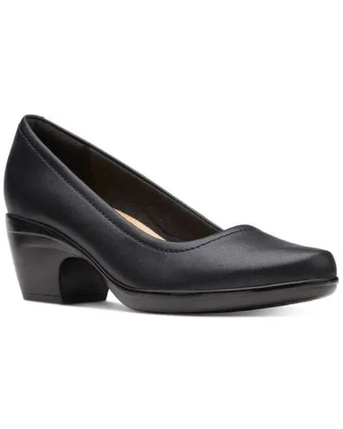 Clarks Womens Emily Belle Pumps - Black Leather