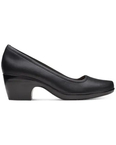 Clarks Womens Emily Belle Pumps - Black Leather