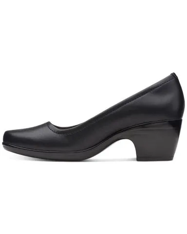 Clarks Womens Emily Belle Pumps - Black Leather