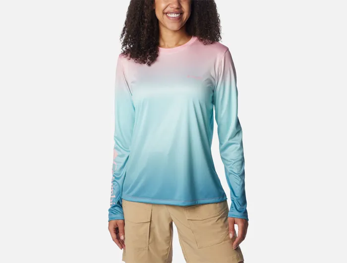 Columbia Women's PFG Tidal Tee Palm Rise Long Sleeve Shirt