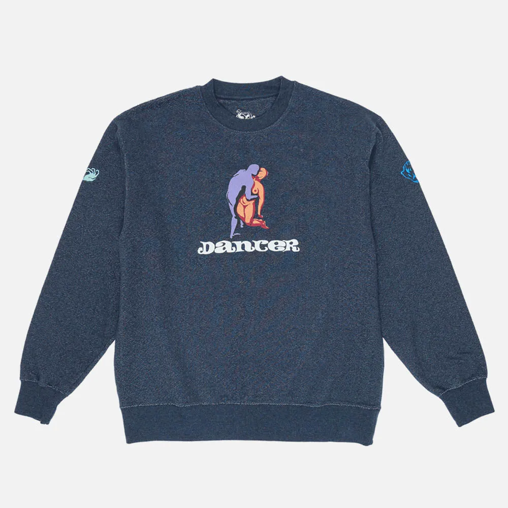 Dancer - Fainting Pullover Crewneck Sweatshirt - Heather Navy