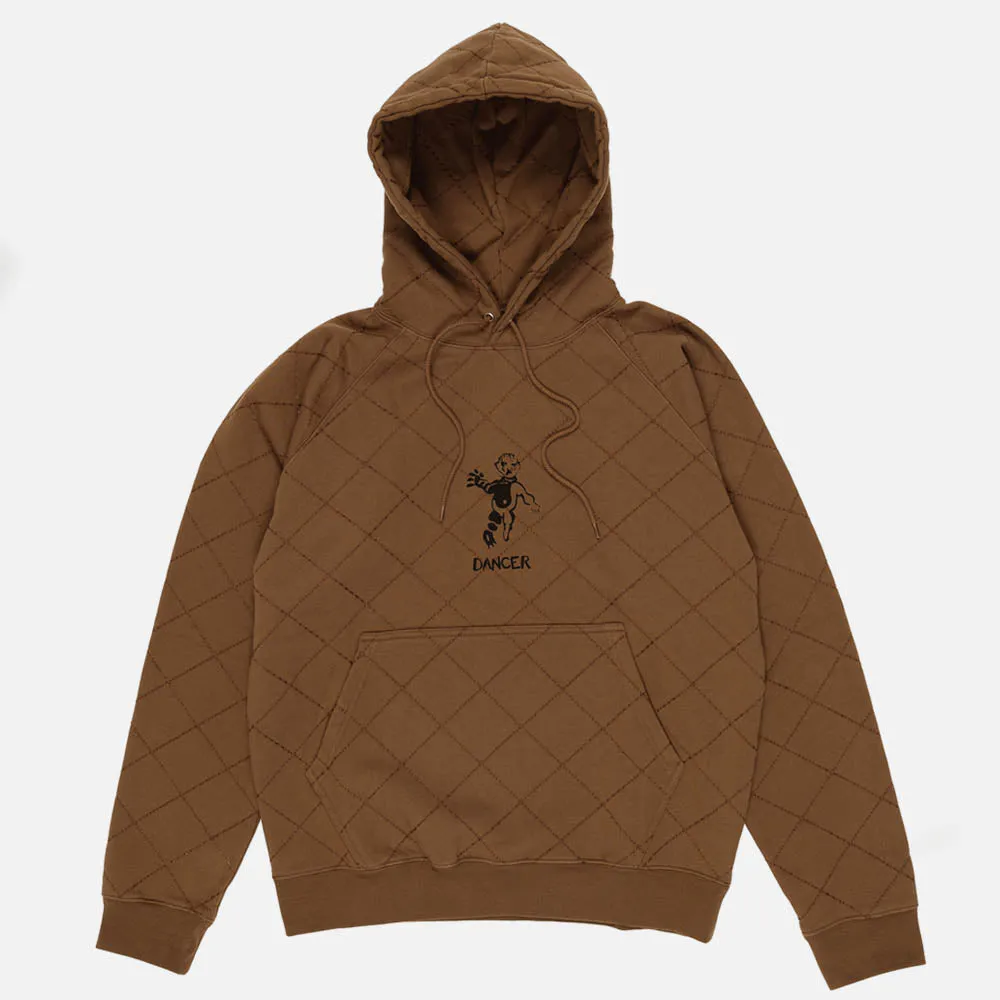 Dancer - OG Diamond Stitch Pullover Hooded Sweatshirt - Brown