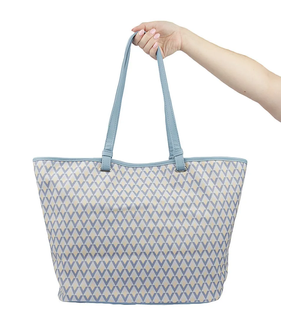 DIANA FERRARI Palm Tote Blue Multi Pu