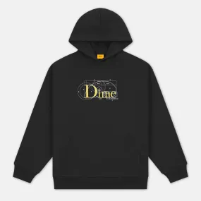 Dime MTL - Classic Ratio Pullover Hooded Sweatshirt - Black