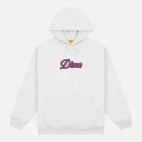 Dime MTL - Pixel Cursive Pullover Hooded Sweatshirt - Ash