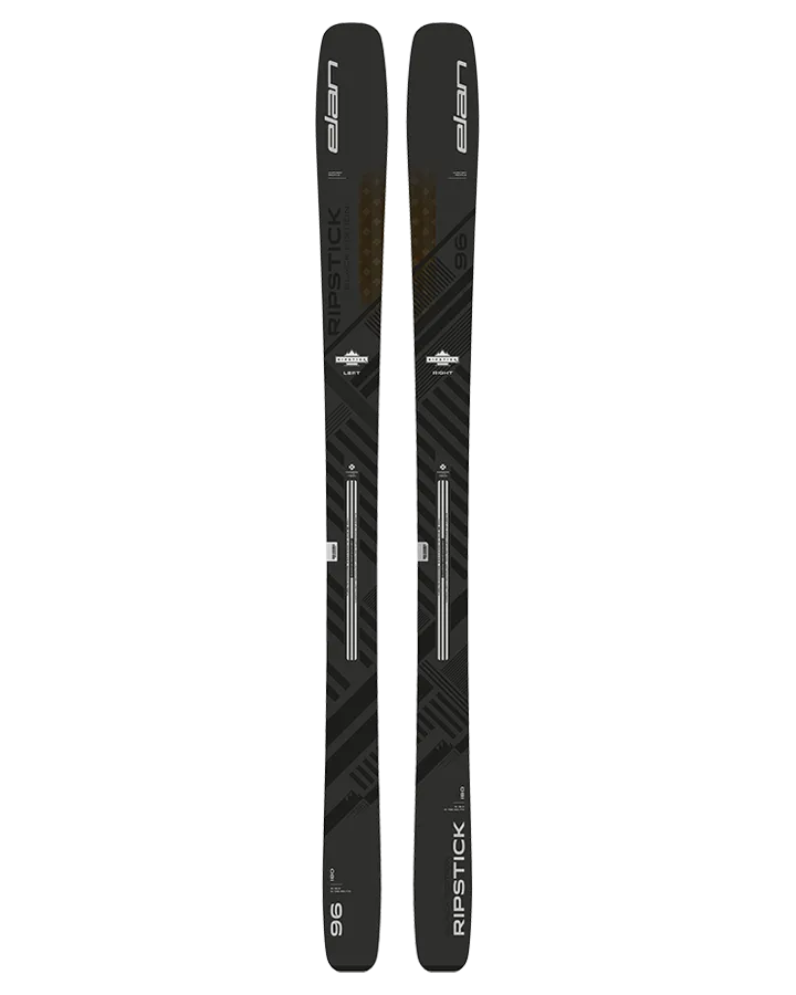 Elan Ripstick '96 Flat Black Edition Snow Skis - 2025