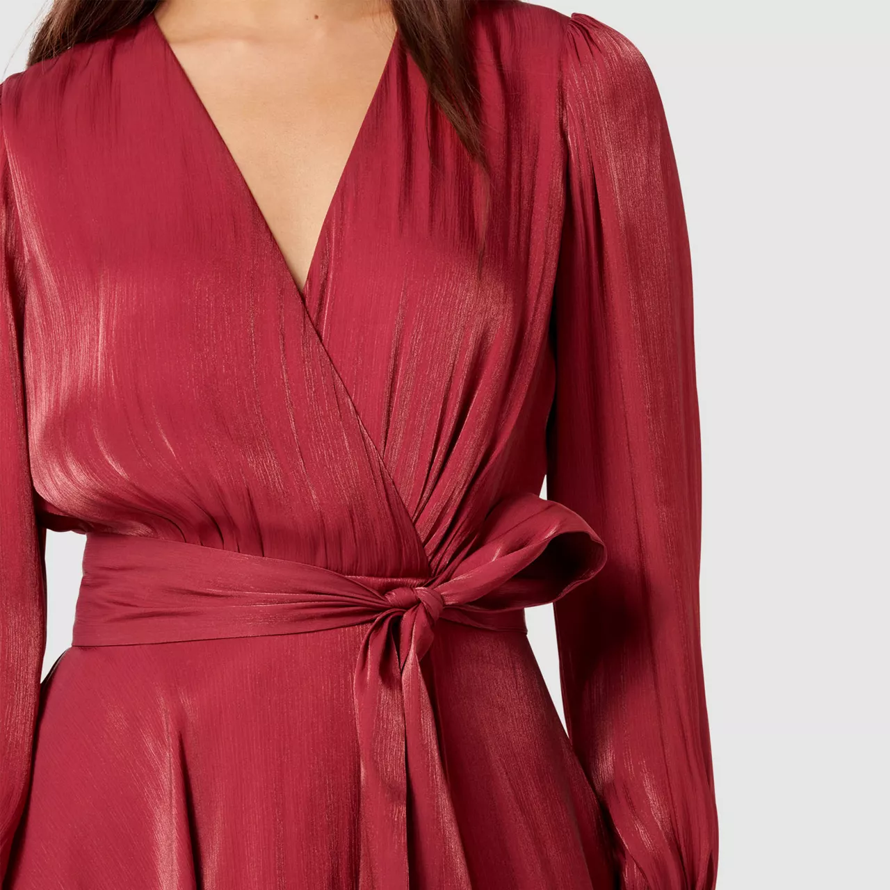 FOREVER NEW Mabel Wrap Dress - Red