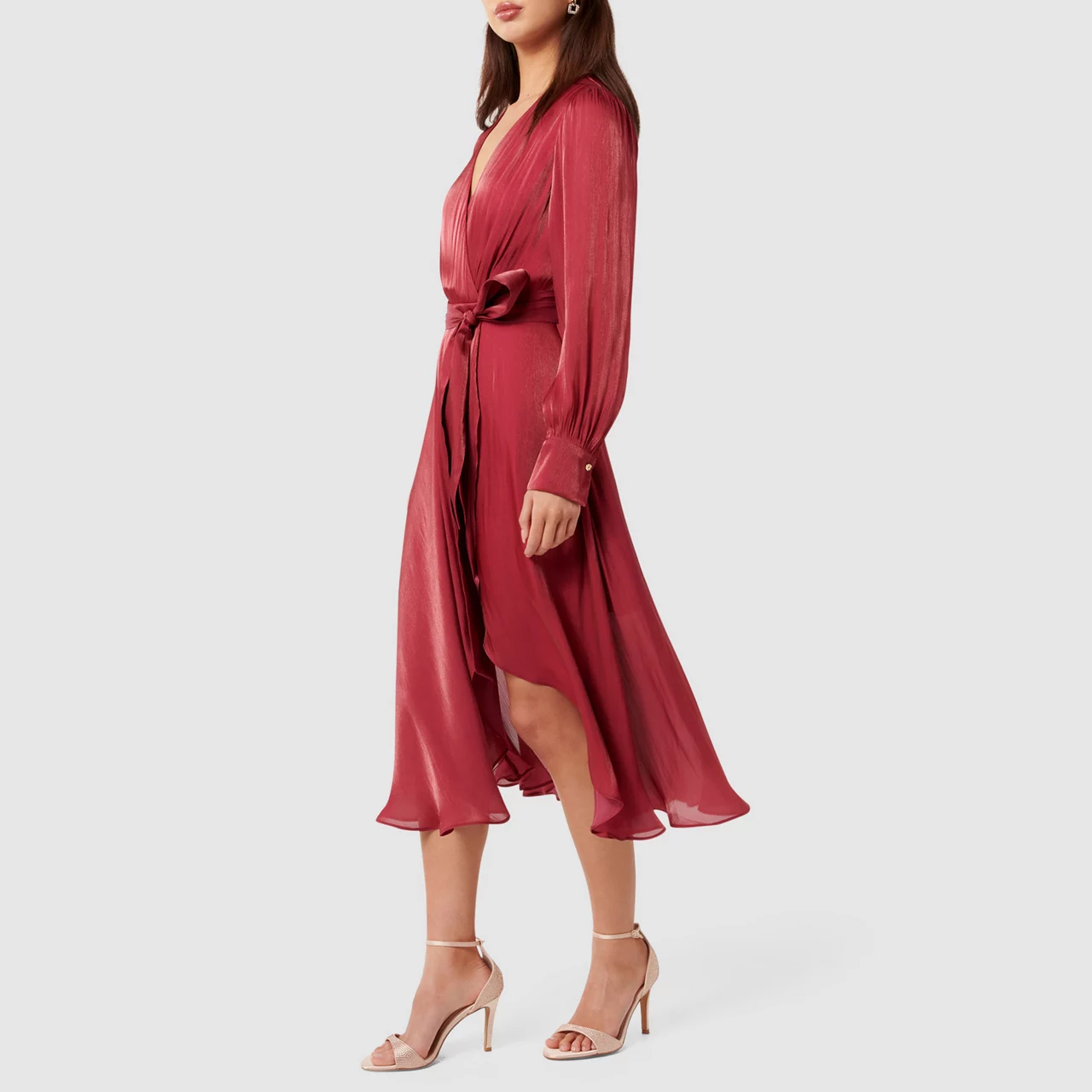 FOREVER NEW Mabel Wrap Dress - Red