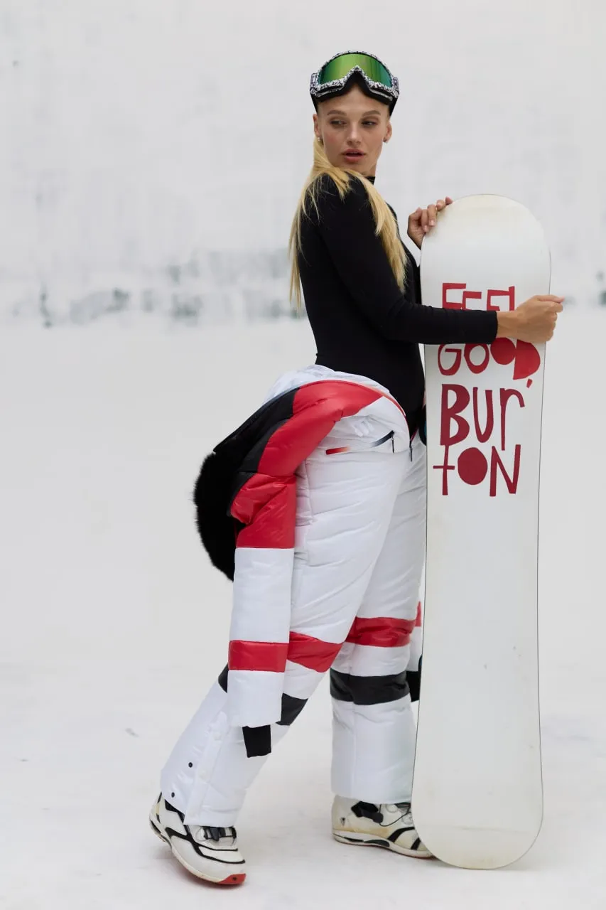 Genuine Fur Trim Ski Suit