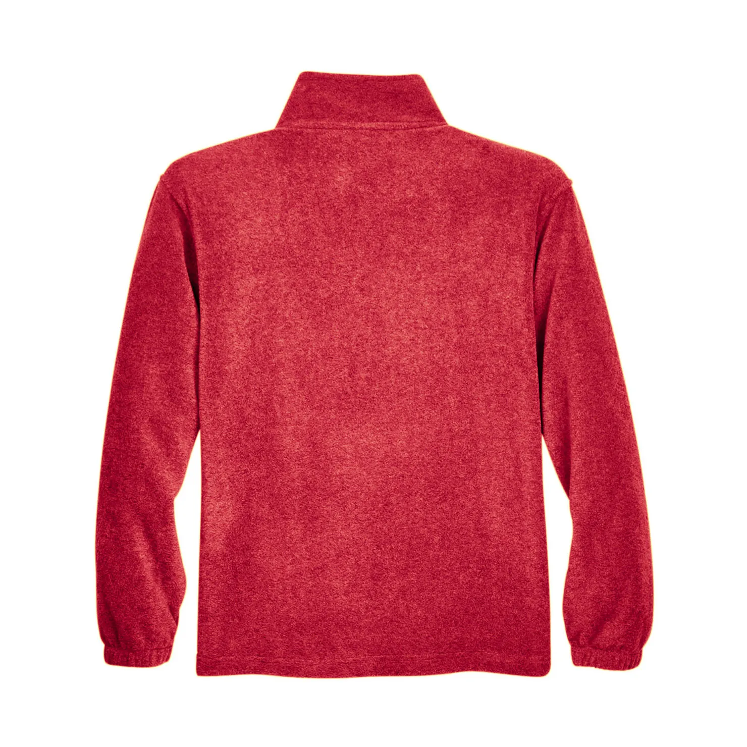 Harriton M980 Adult 8 oz. 1/4-Zip Fleece Pullover - Red