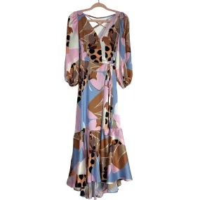 Hutch Floral Back Lace Up Wrap Dress NWT- Size S