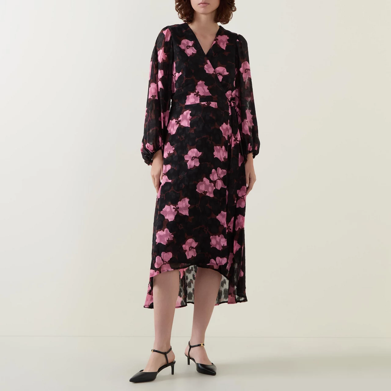 INWEAR Basira Floral Wrap Dress - Pink