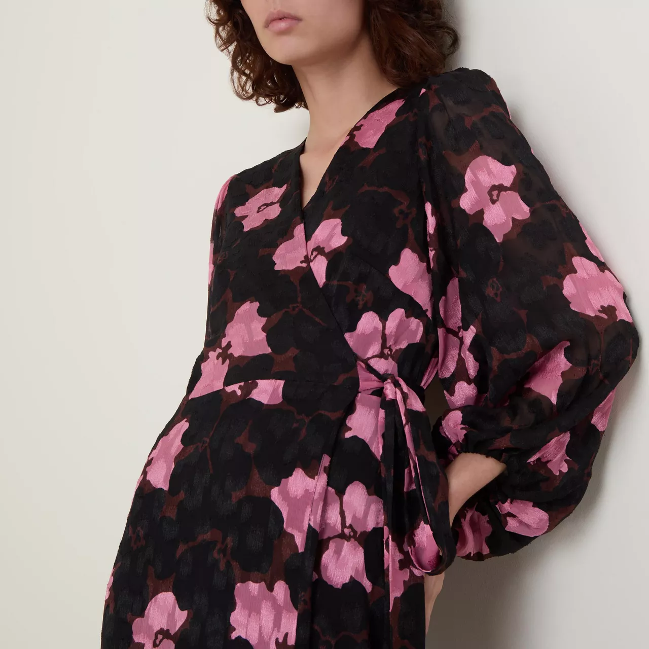 INWEAR Basira Floral Wrap Dress - Pink