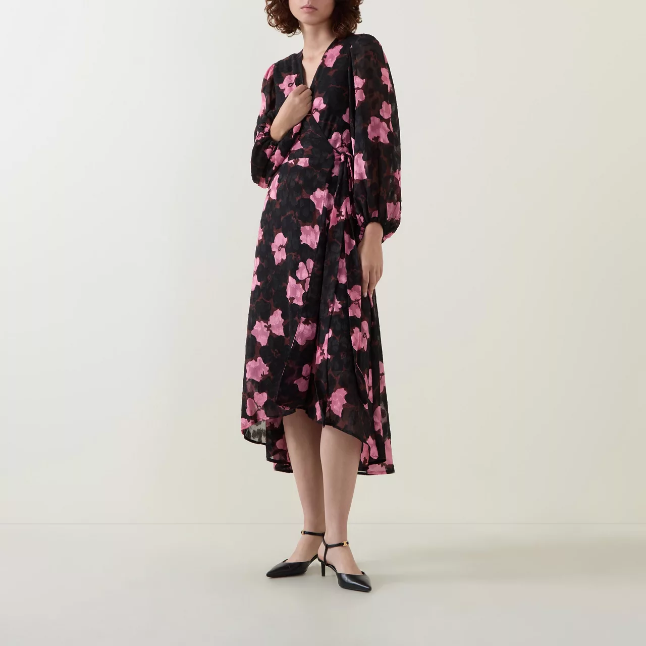 INWEAR Basira Floral Wrap Dress - Pink