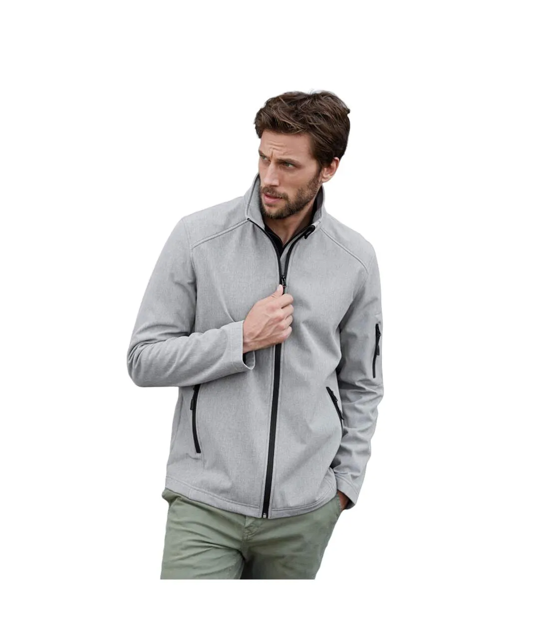 Kariban Mens Contemporary Softshell 3 Layer Performance Jacket (Marl Grey) - UTRW715