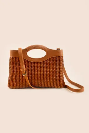 Mariam Soft Straw Cut Out Handle Tote