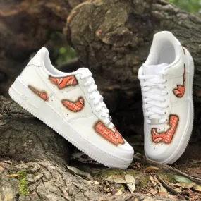 Nike air force 1 custom bandana orange