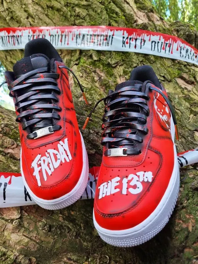 Nike air force 1 custom Friday 13th halloween