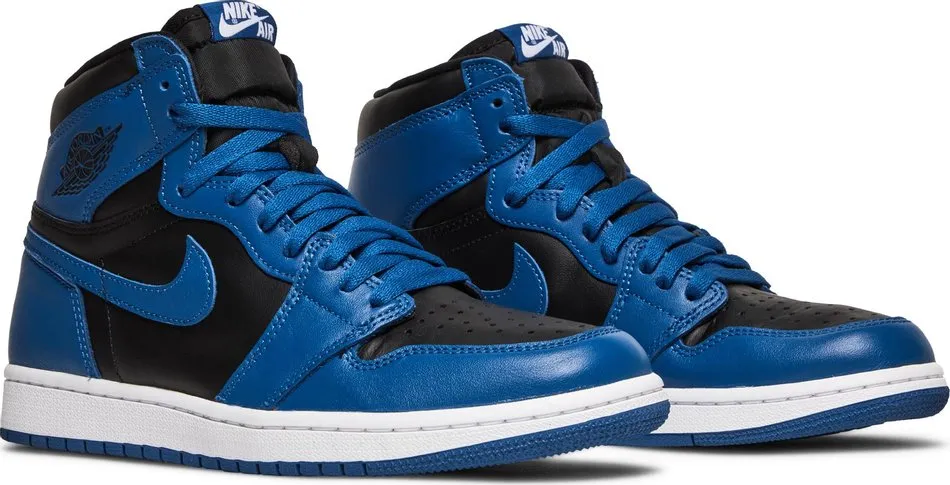 Nike - Air Jordan 1 Retro High OG Sneakers - DK Marina Blue/Black/White