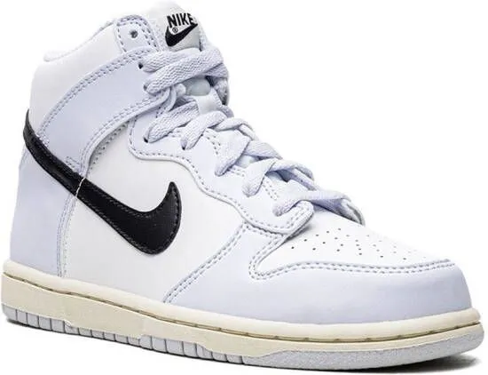 Nike Kids Dunk High leather sneakers White