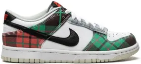 Nike Kids Dunk Low Tartan Plaid sneakers Green