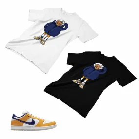 Nike SB Dunk Laser Orange Matching Custom Designed T shirt ND 1-3-5