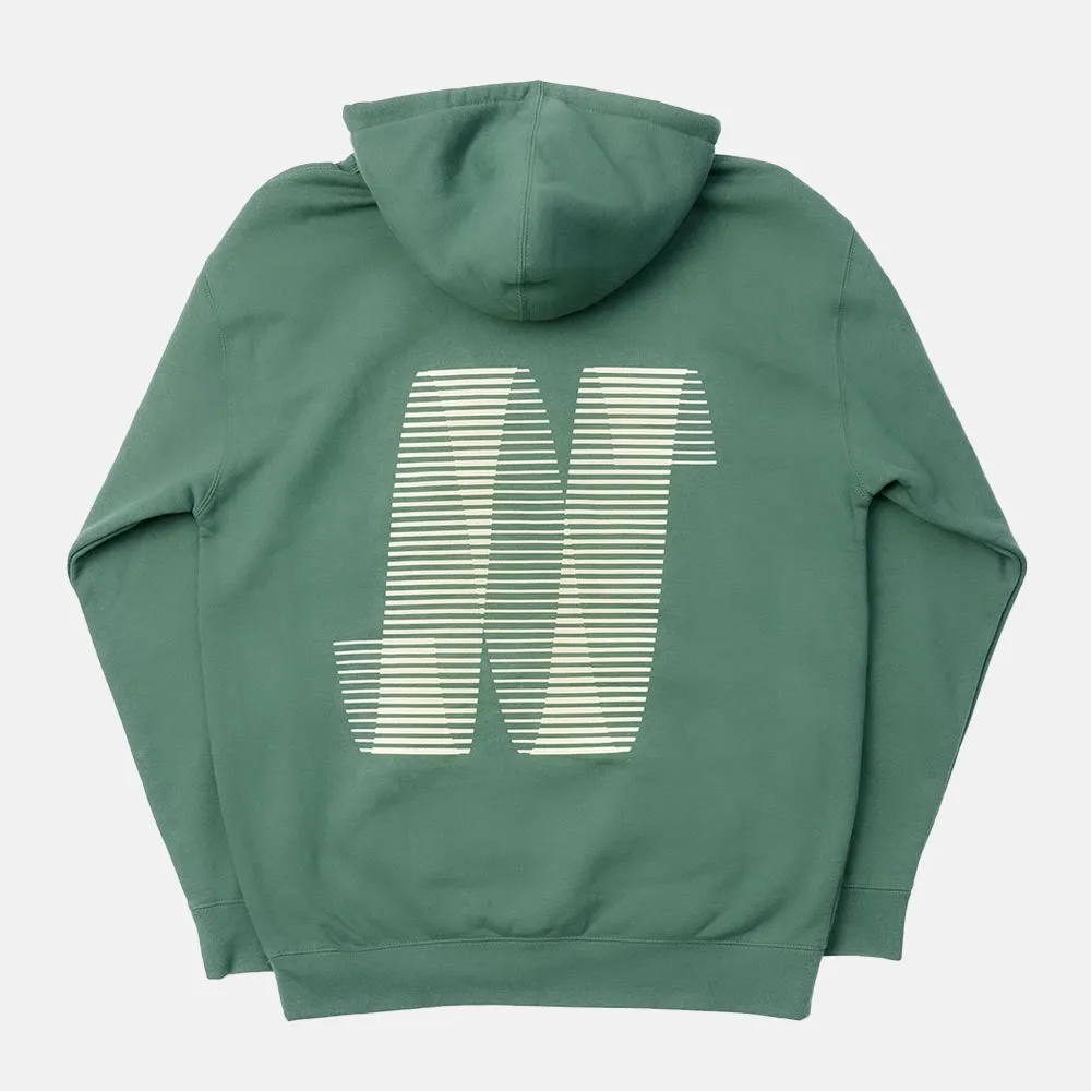 North Skate Mag - N Logo Pullover Hooded Sweatshirt - Pine Green