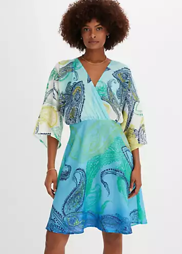 Paisley Print Wrap Dress by bonprix | Look Again