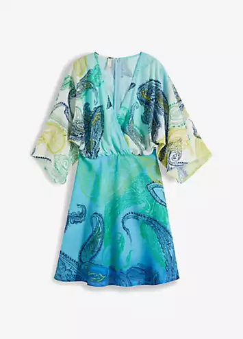 Paisley Print Wrap Dress by bonprix | Look Again