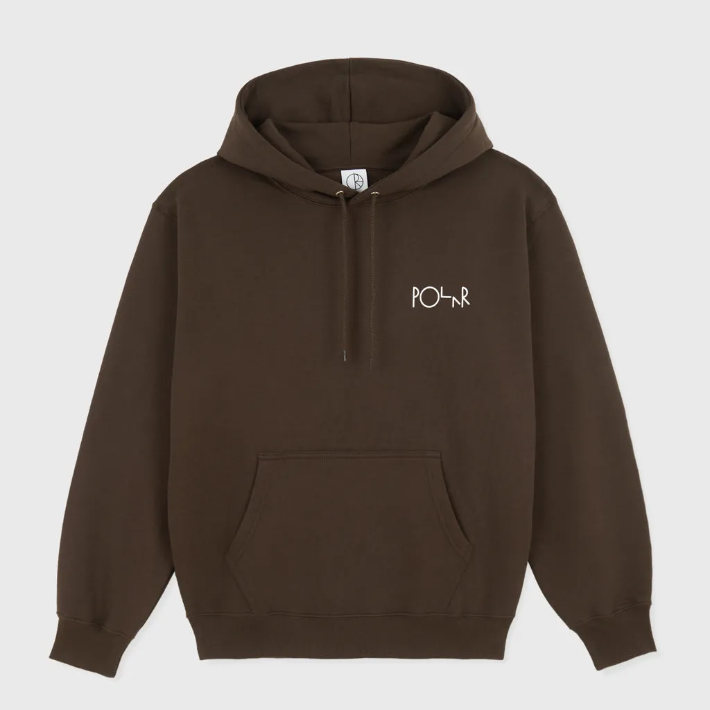 Polar Skate Co. - Stroke Logo Dave Pullover Hooded Sweatshirt - Chocolate