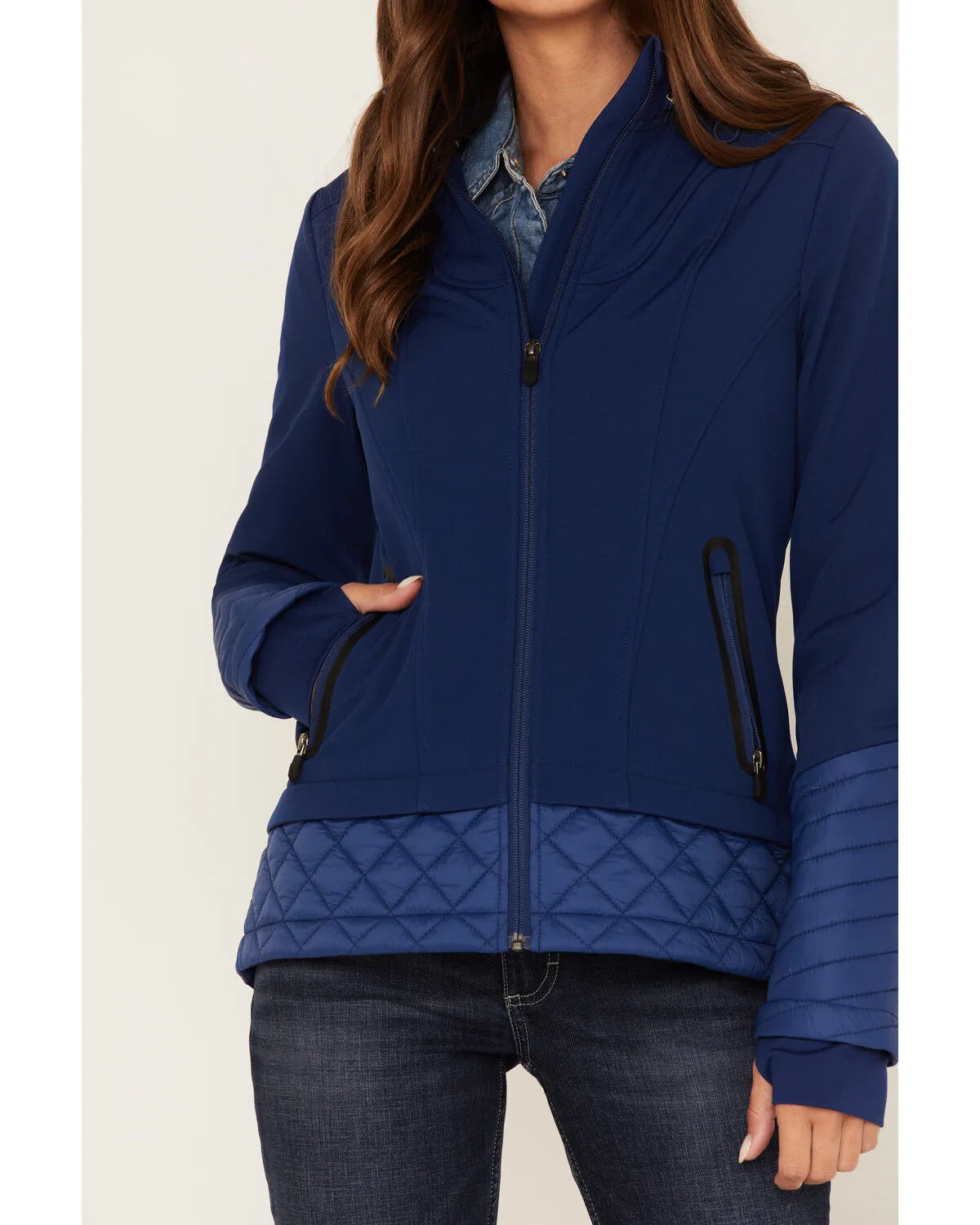 Product Name:  RANK 45® Women's Seliana Hooded Hybrid Softshell Jacket