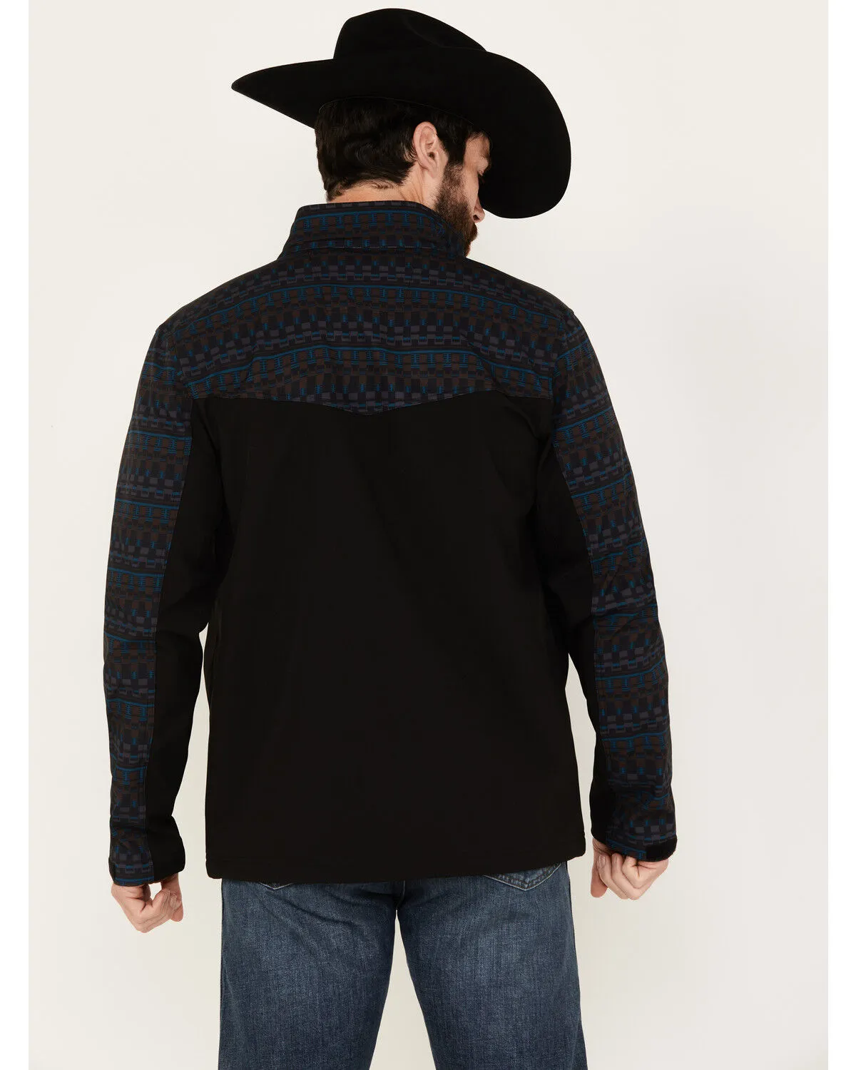 RANK 45® Men's Southwestern Block Print Softshell Jacket