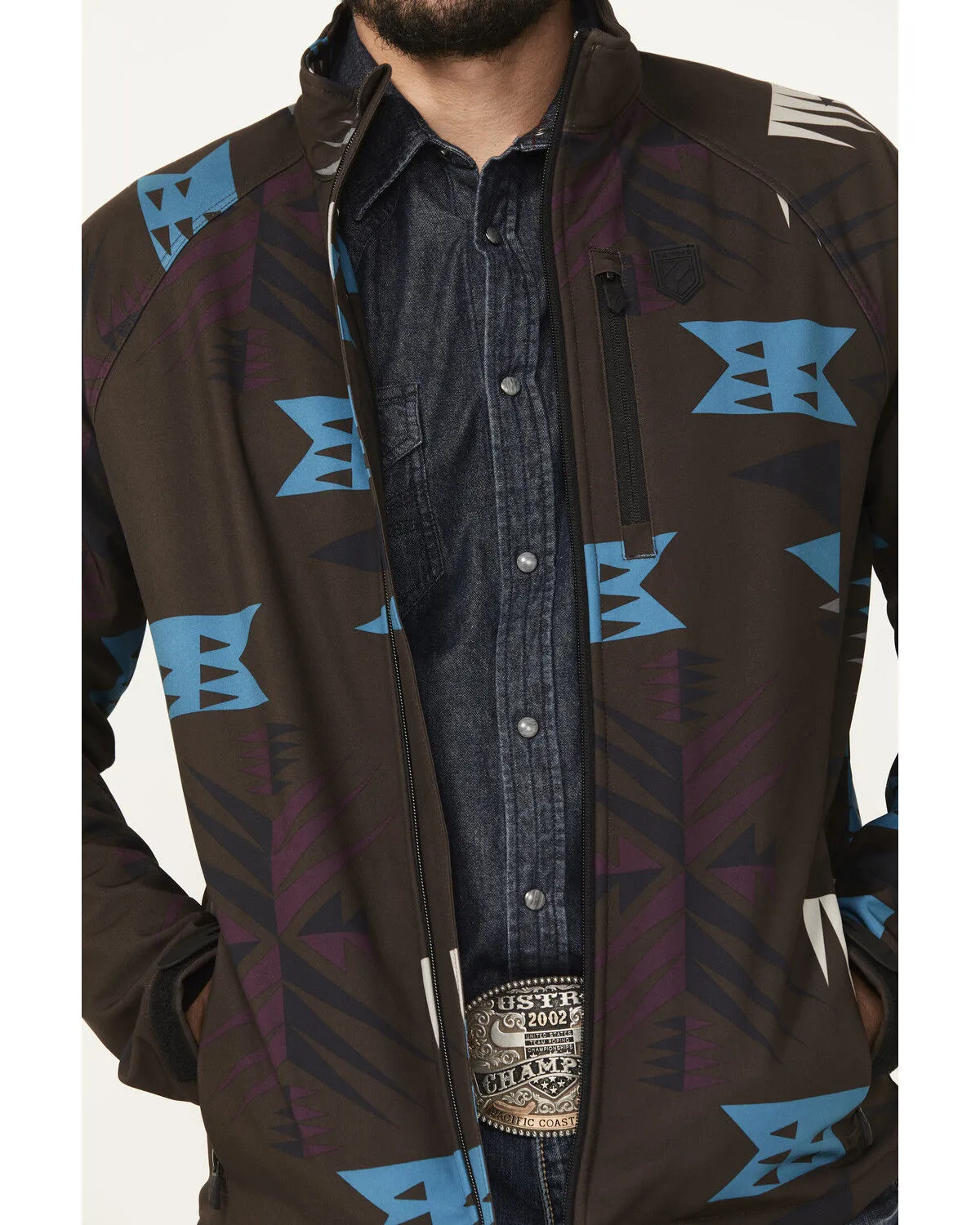 RANK 45® Men's Southwestern Print Softshell Jacket - Tall